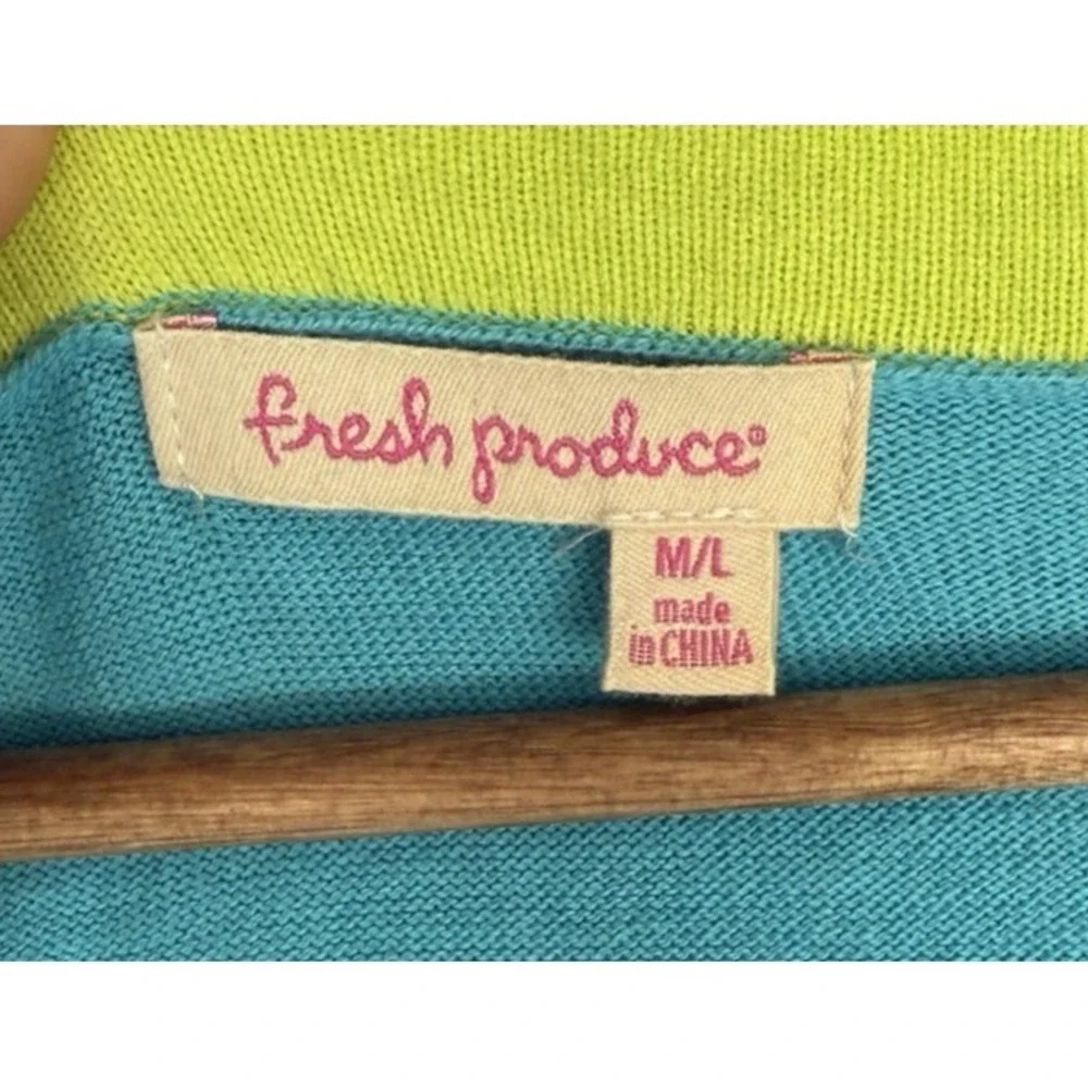 Lot 2 Fresh Produce Womens V Neck Tunic Sweater Size L Casual Comfort Lightweigh - Picture 6 of 16